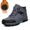 العلامة التجارية Men Winter Snow Boots أحذية رياضية مقاومة للماء أحذية رياضية سوبر دافئ للرجال في الهواء الطلق أحذية المشي لمسافات طويلة أحذية العمل الحجم 39-47 201110
