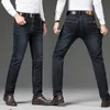 Erkek kot pamuk denim pantolon marka klasik kıyafetler tulumlar erkekler için düz pantolonlar siyah büyük boy 35 40 42 44 220929
