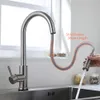 Smart Touch Küchenarmaturen Kran für Sensor Küche Wasserhahn Waschbecken Mixer Drehen Touch Wasserhahn Sensor Wassermischer KH-1005 T200710