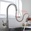 Smart Touch Keukenkranen Kraan voor Sensor Keuken Water Tap Sink Mixer Roteren Touch Kraan Sensor Water Mixer KH-1005 T200710