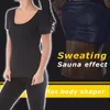 Treinador de cintura suor corpo shaper treino quente sauna tops emagrecimento camisa neoprene bodysuit braço abdominal instrutor perda de peso lj201209