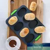 8 Grids Non Stick Baking Mold Kitchen Supplies French Bread Silicone Cake Mold Household DIY Hamburger Molds Muffin Pan Tray