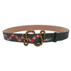 Western Snake Print Leather Snake Buckle Men Belt Vintage Black Green Leather Men Strap Belt 2011179012742