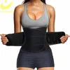 LAZAWG Women Waist Trainer Belt Tummy Control Waist Cincher Trimmer Sauna Sweat Workout Girdle Slim Belly Band Sport Girdle LJ200814