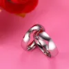 Half Heart Wedding Rings for Women Men Alliance Simple Anniversary Band Ring Bijoux Engagement Jewelry Gift1