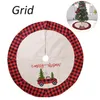 Décorations de Noël 2021 Jupe d'arbre Joyeux voiture imprimée Tapis 3D Perle Perle Porte-flocon de neige Pad pour la décoration de vacances
