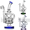 Blue Green Pink Recyler Glass Water Bongs Shisha Pink Bong Shisha Bubbler Heady Dab Rigs Baker Bongs 14mm Glass Banger