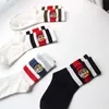 Size 35-42 Autumn Winter Tiger Embroidery Socks Men Women High Quality Designer Breathable Cotton Middle Tube Sock Fashion Unisex 234e