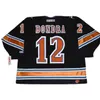 Chen37 Real Men Full embroidery #12 PETER BONDRA 1998 Vintage Hockey Jersey or custom any name number Jersey