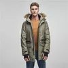 Winter Parkas Men Casual Long Style Fur Hooded Cotton Padded Jackets Mens Thick Hat Windproof Fashion Pockets Coats 201116