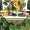 60 st artificiell tropisk palmblad Hawaiian luau fest sommar djungel tema fest dekoration bröllop födelsedag hem bord dekor 211216