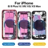 OEM 品質 iPhone 8 8Plus X XR XS 最大フルハウジングミドルフレームシャーシバックカバーガラスとフレックスケーブル部品アセンブリ