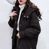 Veste de style coréen avec une veste mi-longueur pour femmes Nouveau pain de pain de pain lâche veste rembourrée veste rembourrée 201214
