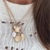 Bohemian Gold Color Pearl Sun Round Hanger Ketting voor Dames Meisje Geometrische Charms Multilayer Ketting Collares