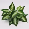 Europees platteland Tuinplant Groen Real Touch Blad Grote eendbladvormige kunstbloemen Plastic groenplant8488540