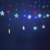 2M Star Fairy Lights Christmas Star String Lights Garland Led Curtain Matrimonio / Casa / Festa / Giardino / Decorazione di compleanno Illuminazione 201023