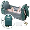 USB pliant portable bébé berceau maman sac 2-en-1 sac à dos multifonctionnel sac à couches berceau maman sac à dos étanche LJ201013