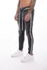 Fashion-Mens Zipper Holes Designer Jeans Black Ripped Slim Fit Represent Antal Pencil Byxor Multi Style