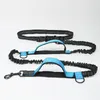 Laisses de chien extensibles reflètent la lumière en cours d'exécution ceinture de taille multifonction marche la chaîne de laisses de chien fournitures pour chiens de compagnie