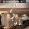 Spirale Artistico Moderno LED Lampadario Lampade Decorazione Per La Decorazione Domestica Tromba Delle Scale Sala Da Pranzo Soggiorno Lampada Da Soffitto Interno Ligh Stile Loft