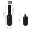 2022 new 15ml Frost Black Empty Nail Polish Bottles Vials Containers Sample Bottle with Brush Cap for Nail Art