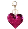 New Heart Sequin Sleutelhanger Sleutelhanger Ringen Party Favor Moederdag Valentijnsdag Kerstcadeau voor meisjes Dames RRA12606