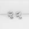 Ainuoshi 925 Srebrne kolczyki dla kobiet Wedding Halo Flower Stude Earring Prezenty Pendientes Plata de Ley 925 Mujer Y200107