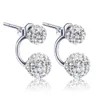 Boucles d'oreilles pour femmes en argent sterling 925, nouveaux bijoux, boule de cristal shambhala, boucles d'oreilles de tempérament à la mode