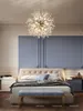 Nordic Decorative Light Beauty Dandelion Design lamps Crystal Led G9 Pendant Hanging Lamp Cloth Store Suspension