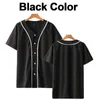 S-6XL Plus Size Baseball Jersey Custom Anime Number Printing Baseball Shirt for Men Women Black White Tops Hip Hop Clothes G1229
