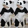 Pudcoco 1 шт. Милый новорожденный ребёнок девочка девочки теплая зима Panda животное с капюшоном общая уютная ползунка одежда 0-3Y 201028