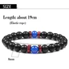 Strand Perlé Strands Black Lava Stone BraceletsBangles Natural Matte Moonstone Tibetan Buddha Charm Man Bracelet Fashion Trendy Women