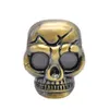 Honeypuff Skull Zinc Alloy Metal Herb Grinder 32 mm 2 couches avec dents Tobacco Grinder Hand Crank Herb Crusher9328341