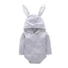 INS Baby Rabbit Pagliaccetto con cappuccio Bunny Ear Tute pasquali Maniche lunghe Pagliaccetti per bambini