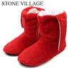 STONE VILLAGE Hiver Femmes Doux En Peluche Chaud Maison Pantoufles Mignon Oreille Intérieur Plancher En Bois Femme Chaussures Y201026 GAI GAI GAI