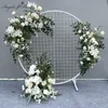 Wedding Props Flower Row Arrangement Artificial Ball Arch Pavilion Decor Hanging Corner Floral Party Stage Scene Layout 220311