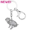 Кламки EI сплав с сплавными сплавами с антикварным золотом Share Pei Dog Lovely Animal Key Chain Jewelry для женщин Мужчины Дети Смешная сумка украшение17110405