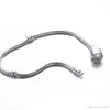Drop 1pcs Silver Plated Bracelets Women Snake Chain Charm Beads for pandora Beads Bangle Bracelet Children Gift B001WYP8