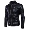 Faux de fourrure pour hommes Vestes en cuir en cuir BOMBER Fashion Hommes Outdiot Moto-Cowboy Veste Punk épais manteaux vêtements