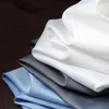 Alta elasticidade macio acolhedor sem bolsos fina fina camisa de trabalho branco formal camisa de mangas compridas homens homens fitble estojo de não-ferro camisa g0105