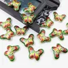 5pcs Cloisonne Enamel Butterfly Accessories Necklace DIY Jewelry Making Supplies Bracelet Beaded Material Jewellery Findings