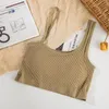 Camisolas de mujer con tirantes irregulares biselados para uso interior y exterior con hermosa camisola en la espalda con comodidad en el pecho