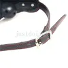 Bondage Soft PU Leather Binding Restrind Open Bouth Prank Satan Belt Máscara escravo Casal Game A76