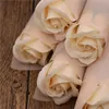 Rose Carnation Blomma Singel Tvål Blommor för Alla hjärtans mors lärare Daggåva Bröllopsfest dekoration