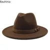 Breda brimhattar vintage ull fedora hatt hawkins filt cap damer trilby chapeu feminino män jazz gudfader sombrero caps1