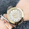 Marque de mode femmes filles style cristal bande en acier inoxydable montre-bracelet à Quartz P21