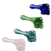 headshop666 y068カラフルな喫煙パイプダブリグ4.1インチタバコポケット長さ約10.5cmの頭蓋骨ボウルスプーンガラスパイプあなたの手のひらに合う