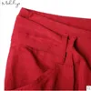 Makuluya gratis byxor bättre linne lös vintage solid färg bredben byxor raka casual kvinnor xxl röda byxor L6 201109