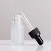 도매 가격 서리로 덥은 유리 dropper 병 약 10 ml 빈 dropper 병 눈 dropper 및 childproof 모자