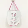 2021 Easter Bunny Bags Easter Rabbit Basket Creative Rabbit Printed Canvas Tote Bag Egg Candies Baskets 8 Colors5775612